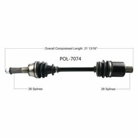 WIDE OPEN OE Replacement CV Axle for POL REAR L/R SPORTSMAN 450/570 15-20 POL-7074